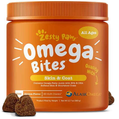 Zesty Paws Omega Soft Chews for Dogs 